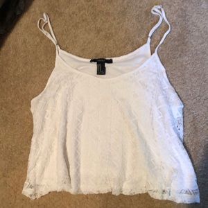 Forever 21 white crop top